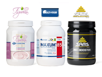 Die Marke „SAMS“ richtet sich an den professionellen Kraftsportler und Bodybuilder. „Figurella“ ist unsere Marke für hochwertige Diät- und Beautyprodukte. 