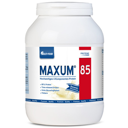 Multi-Food, Maxum 85, Mehrkomponenten-Protein, 750 g, Dose, Banane