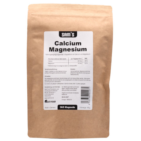 SAM'S Calcium Magnesium Kapseln, Beutel, 365 Stück