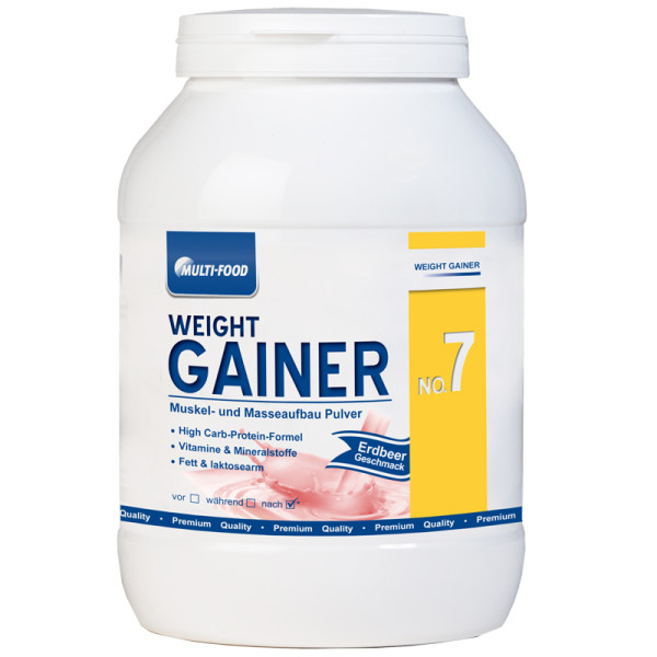 Zunehmen mit Weight Gainer 1500 g-Dose Erdbeere